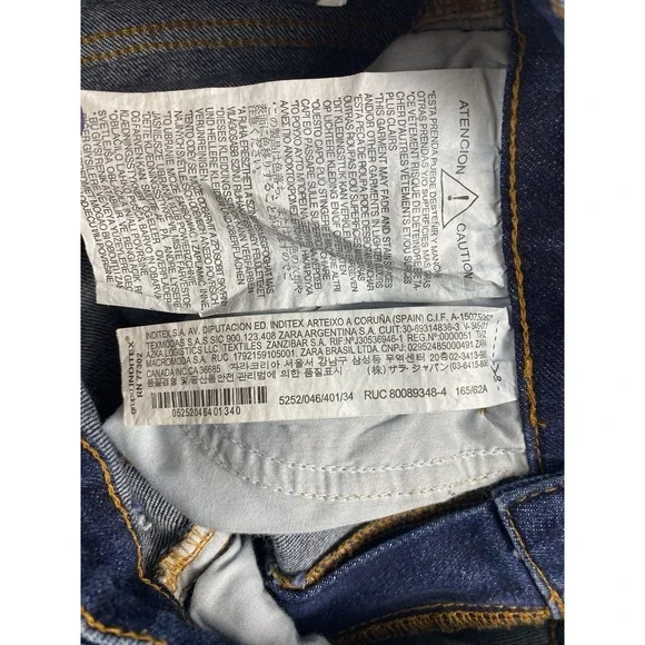 ZARA Trafaluc Denim Collection Women's Super Skinny Jeans US Size 2 (Pearls) NWT - Picture 3 of 16